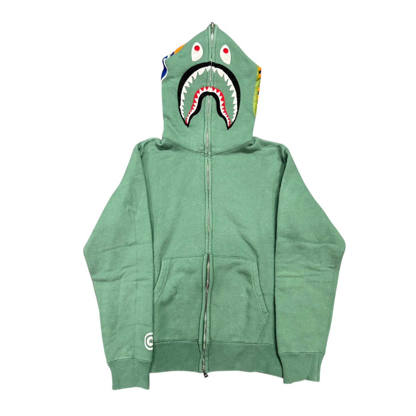Green Bape Shark Full Zip Up