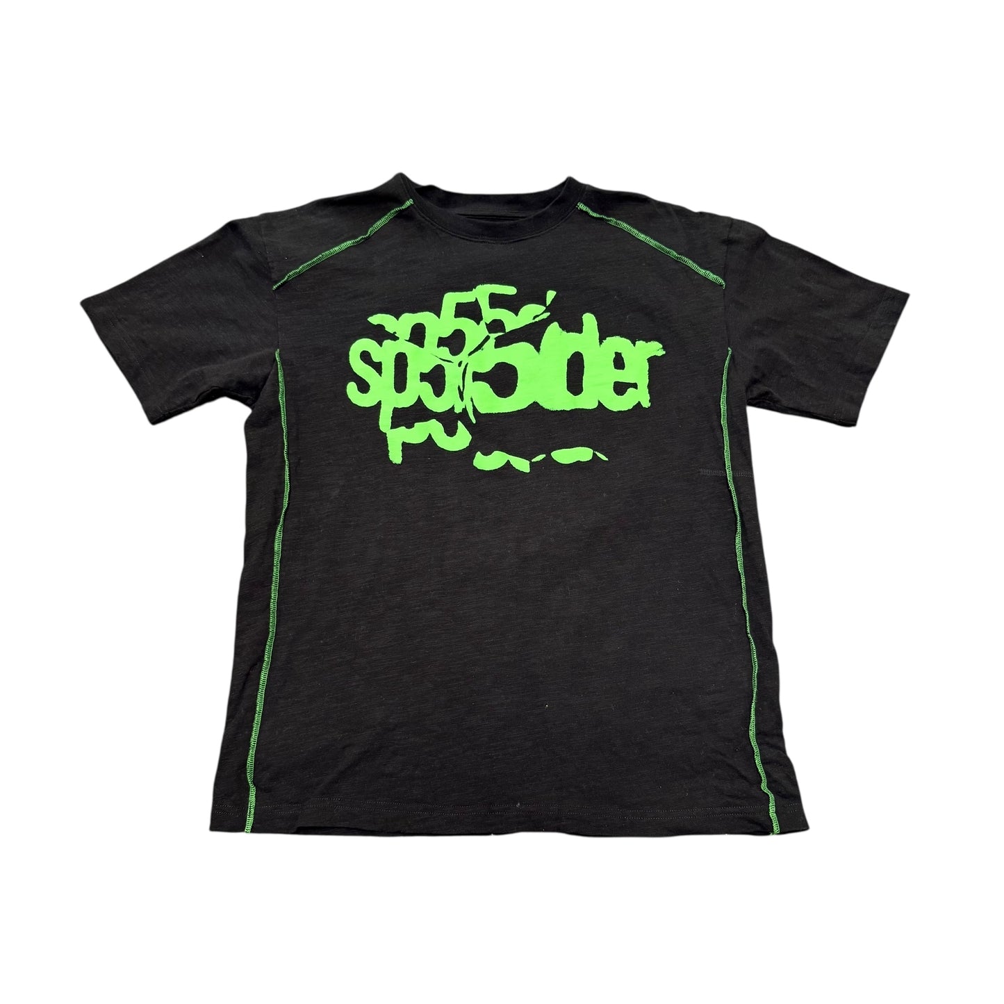Sp5der SS25 Contrast Stitch Tee Black