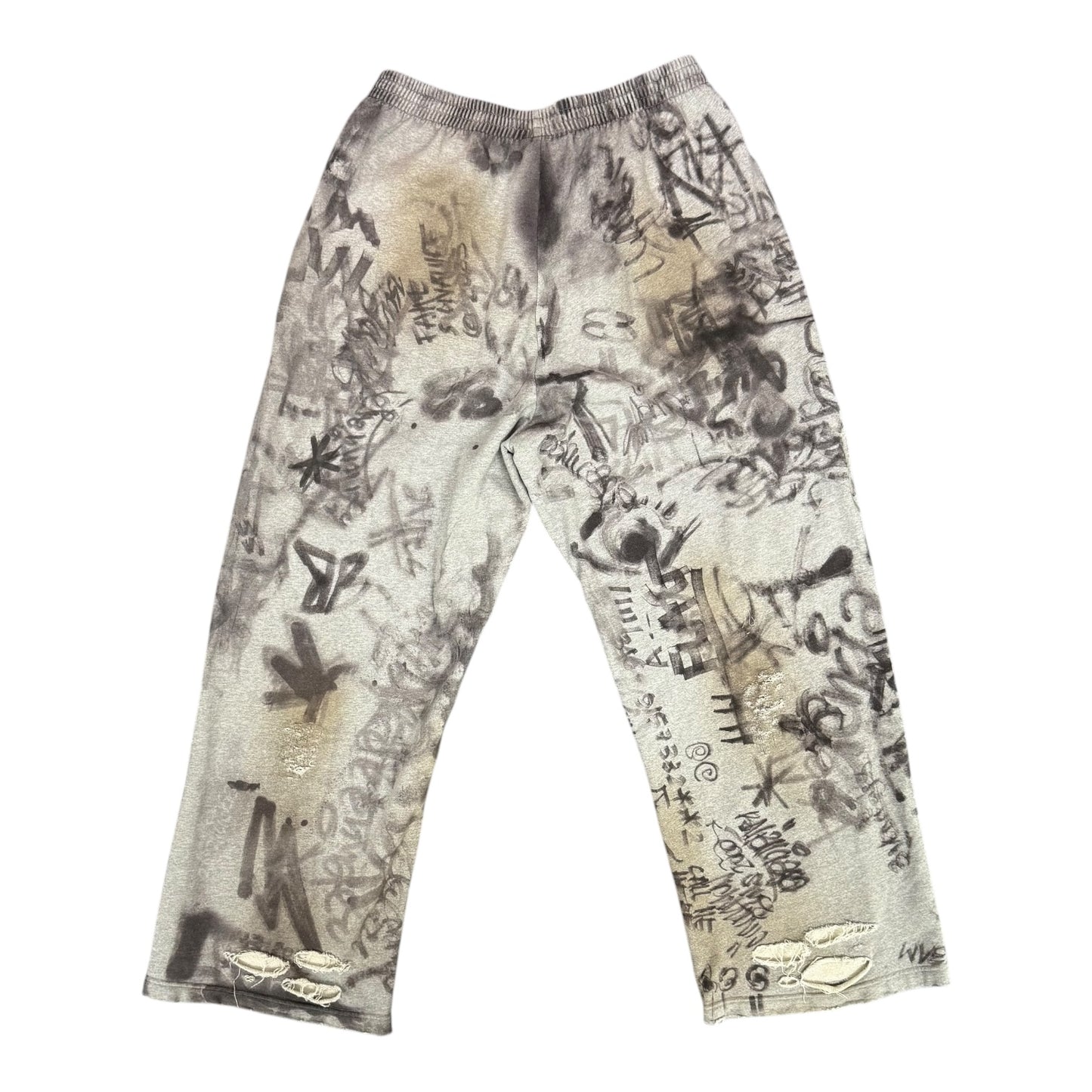 Balenciaga Grey Graffiti Skate SweatPants