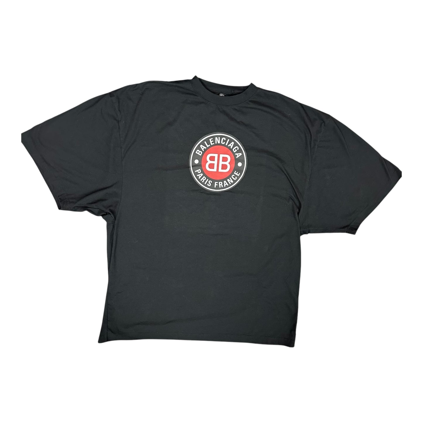 Balenciaga Logo Print Black T shirt