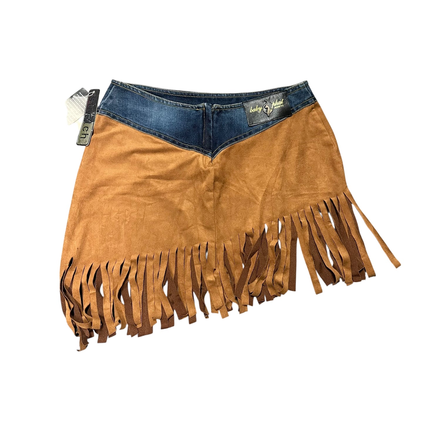 Baby Phat Fringe/Denim Skirt Set