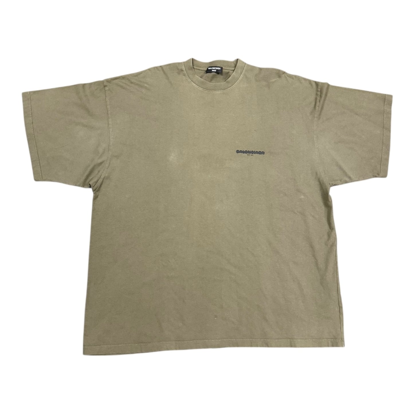 Balenciaga Crossed Out Olive Shirt