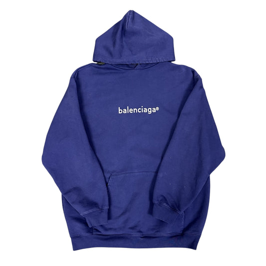 Balenciaga Copyright Logo Blue Hoodie