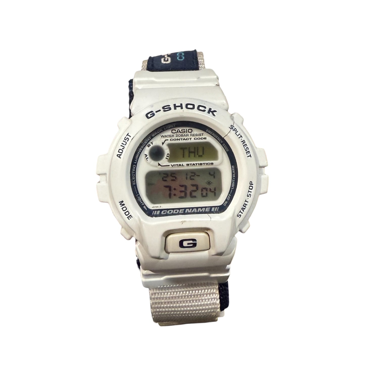 White/Blue Velcro Casio G Shock