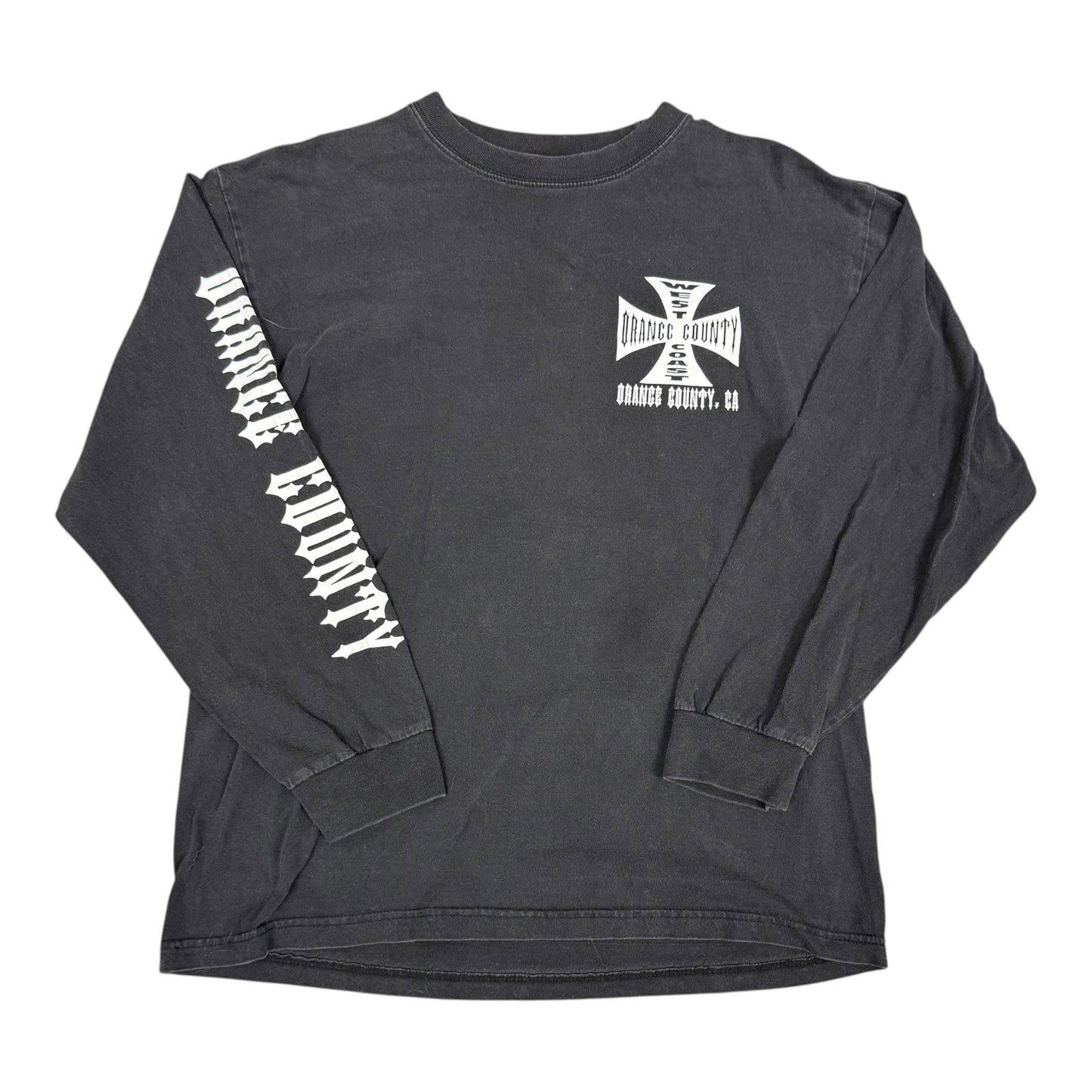 Vintage West Coast Chopper Black/White L/S Tee