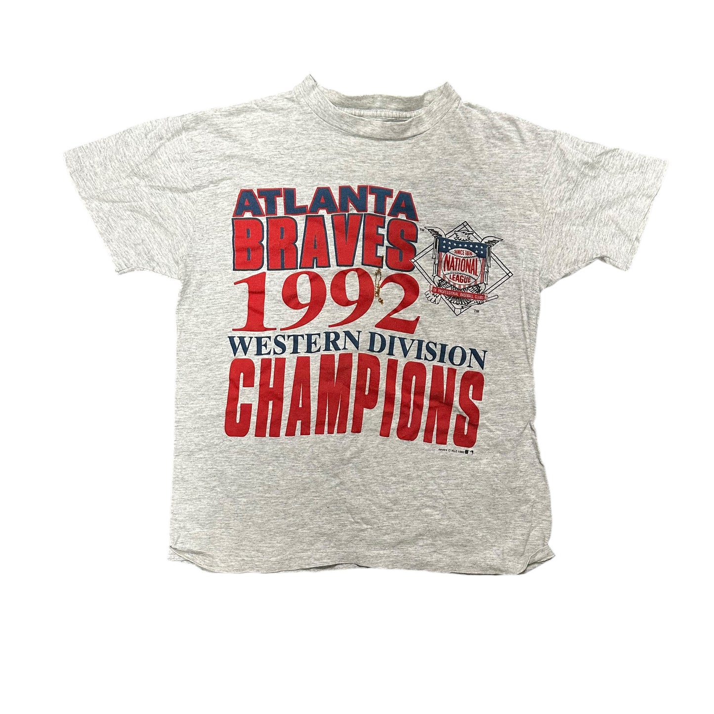 92’ Atl Braves Western Champs Grey Tee