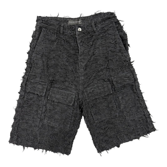 WHO DECIDES WAR Black Husk Denim Shorts