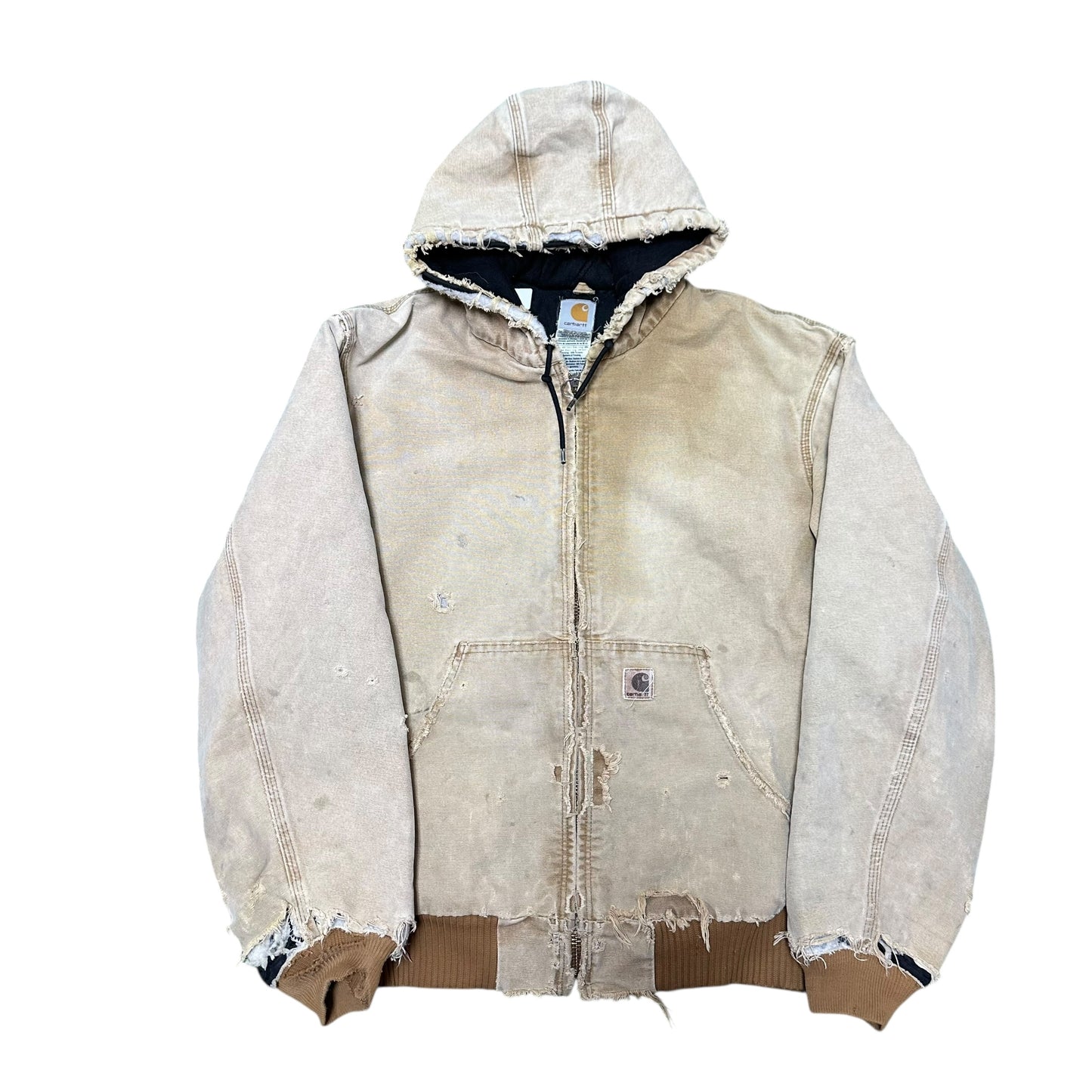 Carhartt Tan Distressed Worker Jacket