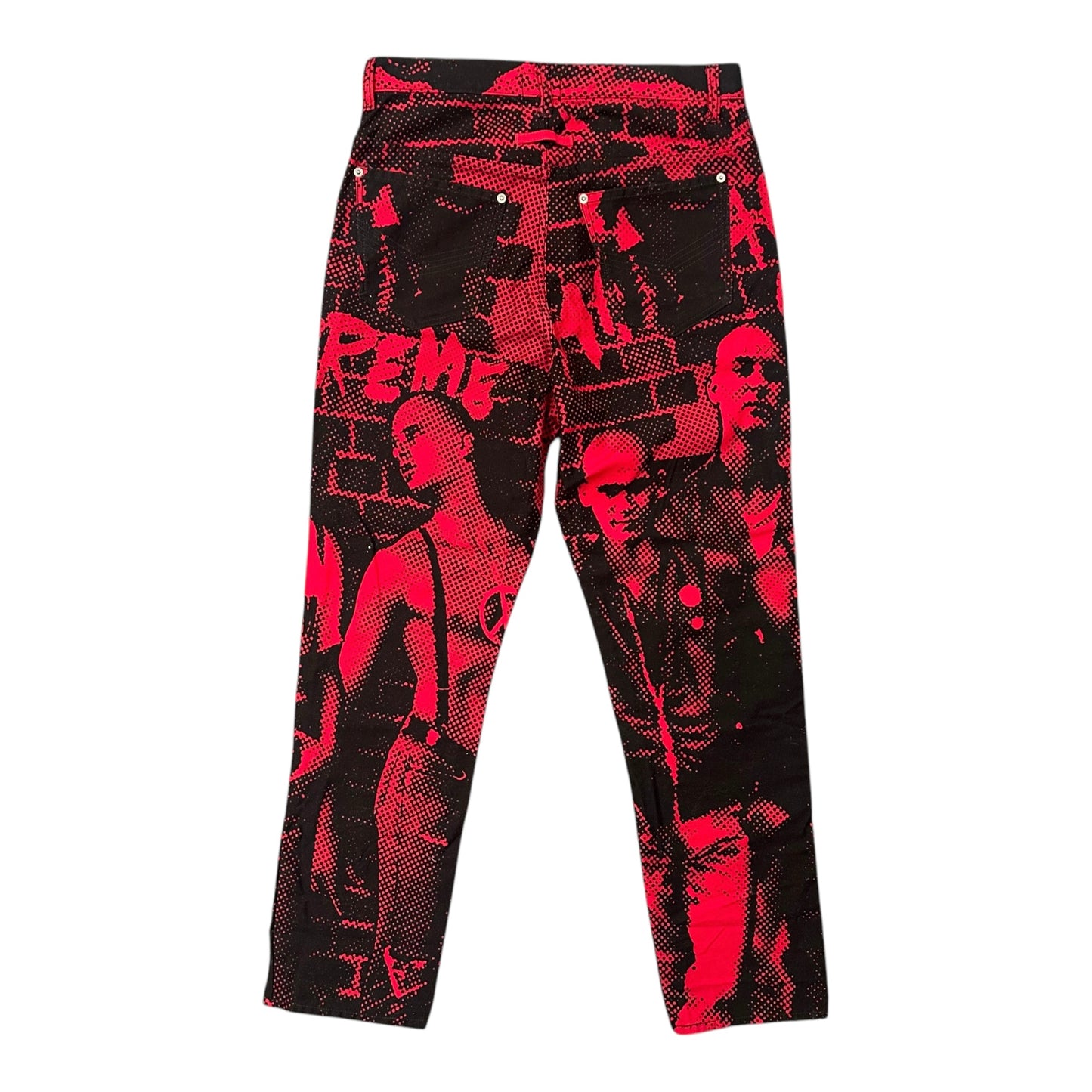 Supreme Jean Paul Gaultier “Fuck Racism” Jeans Red