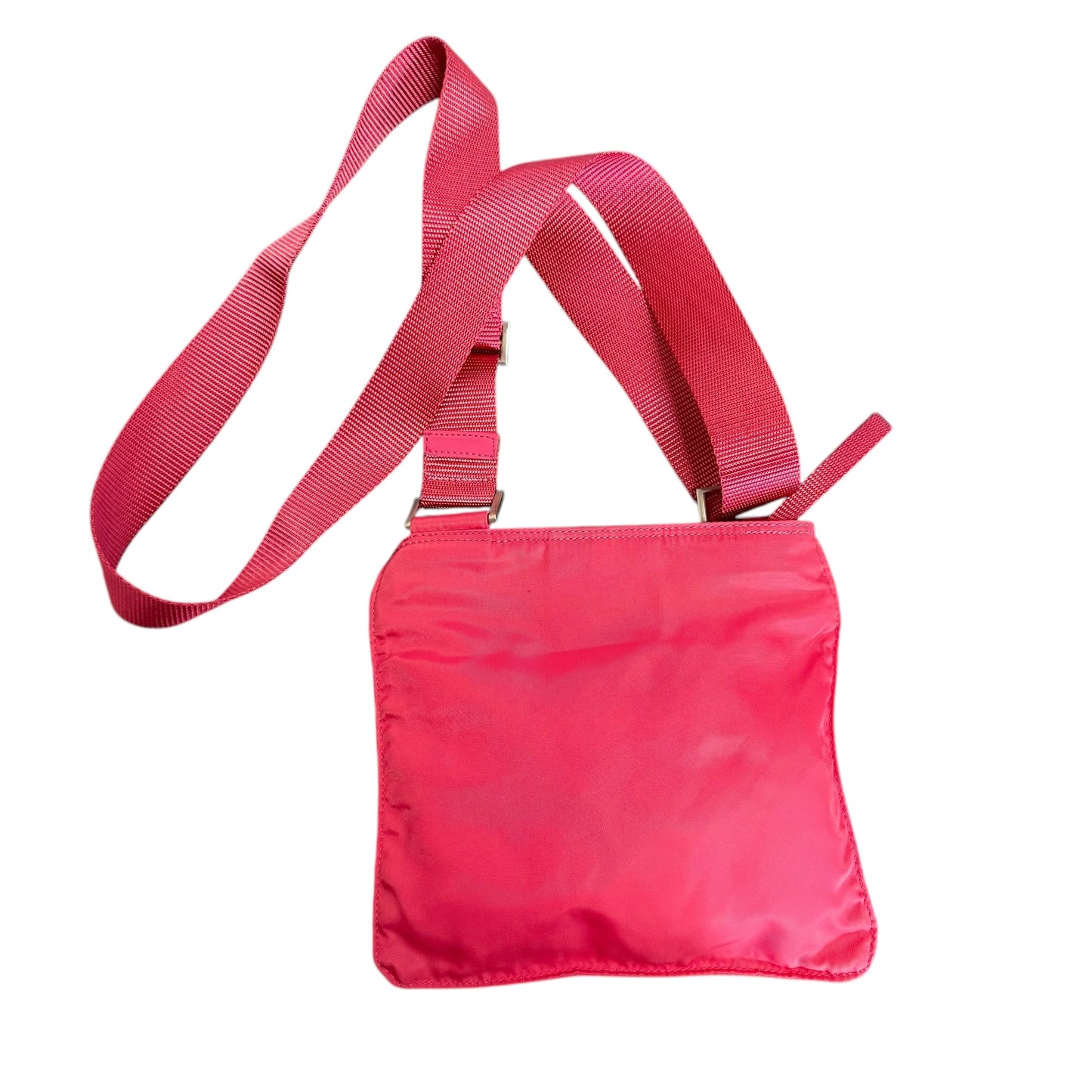 Prada Pink Nylon Shoulder Bag.