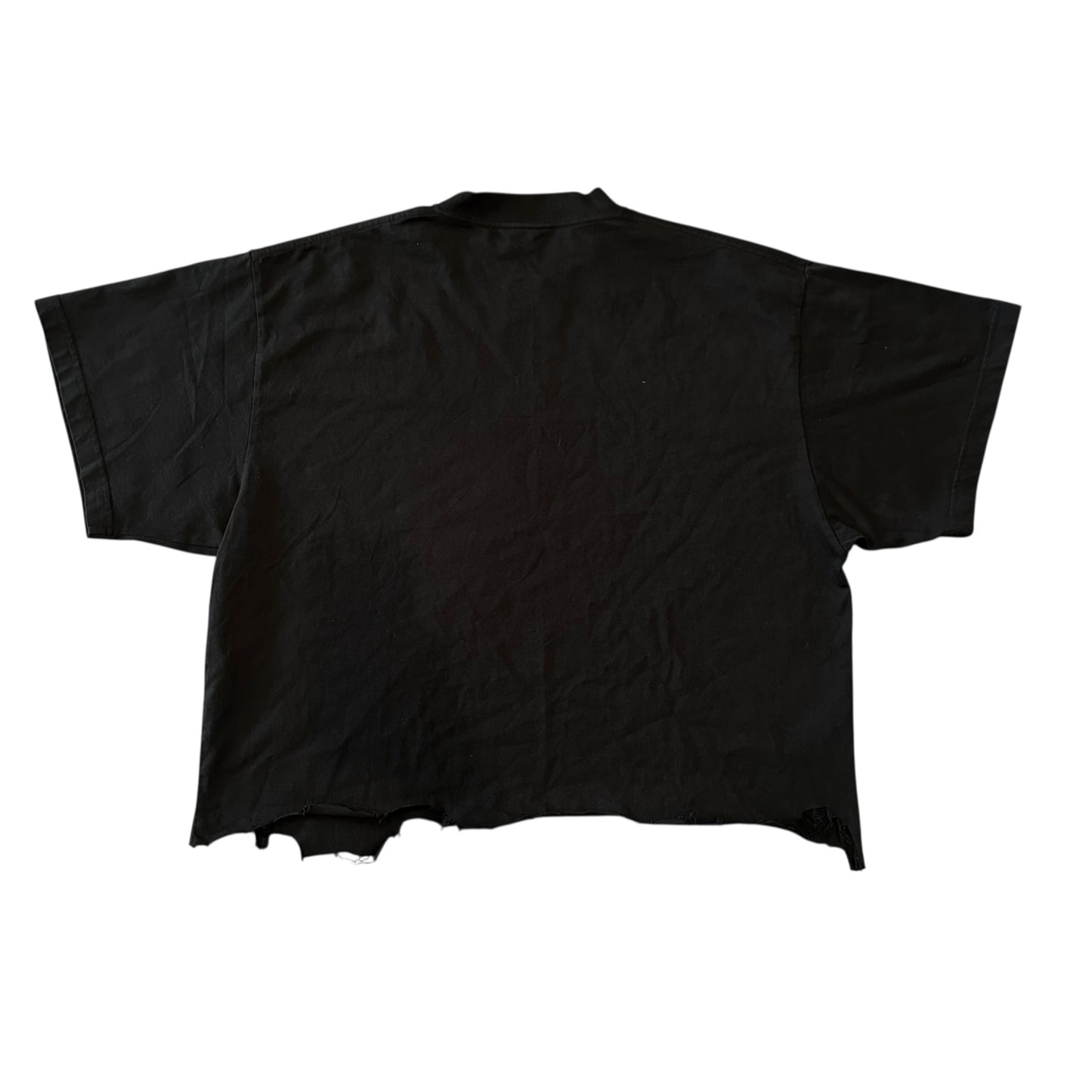 Balenciaga Destroyed Hem Black Tee