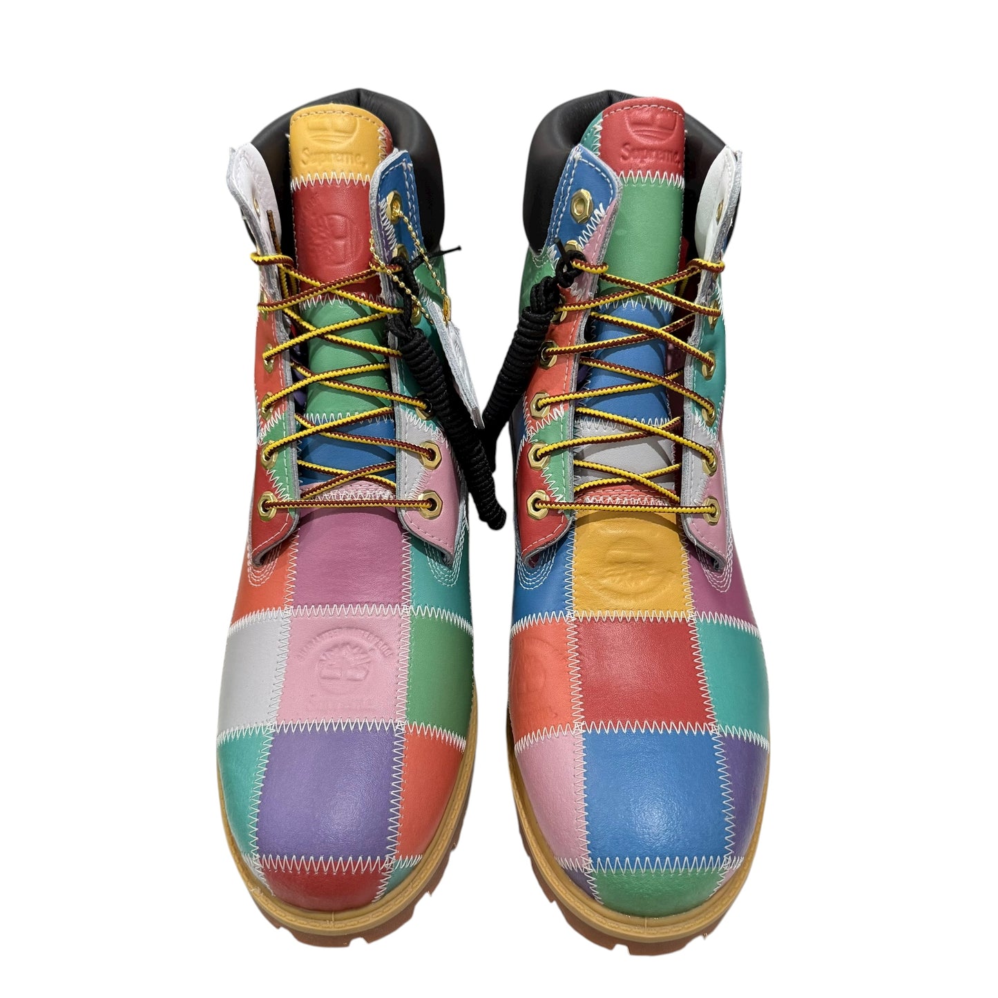 NEW Supreme x Timberland Patch Boots MultiColor