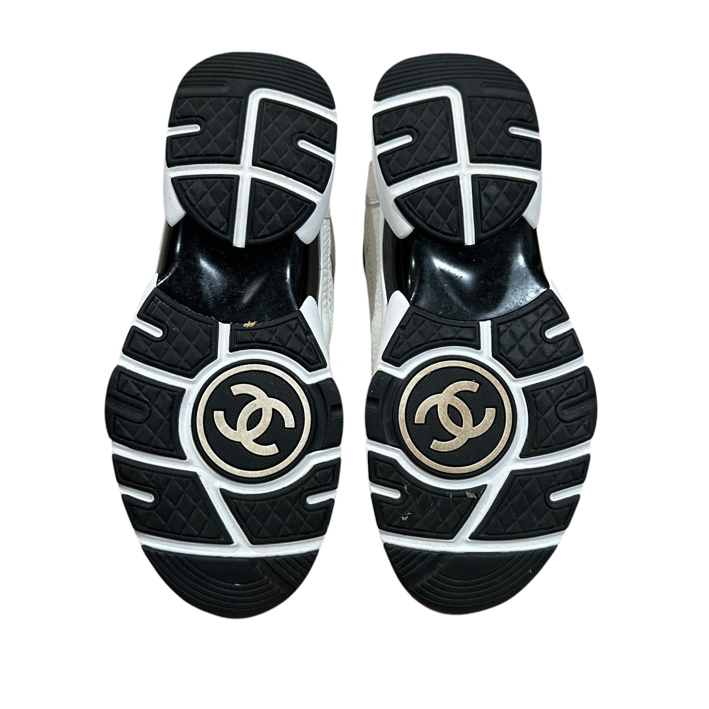 Chanel White/Black Trainers