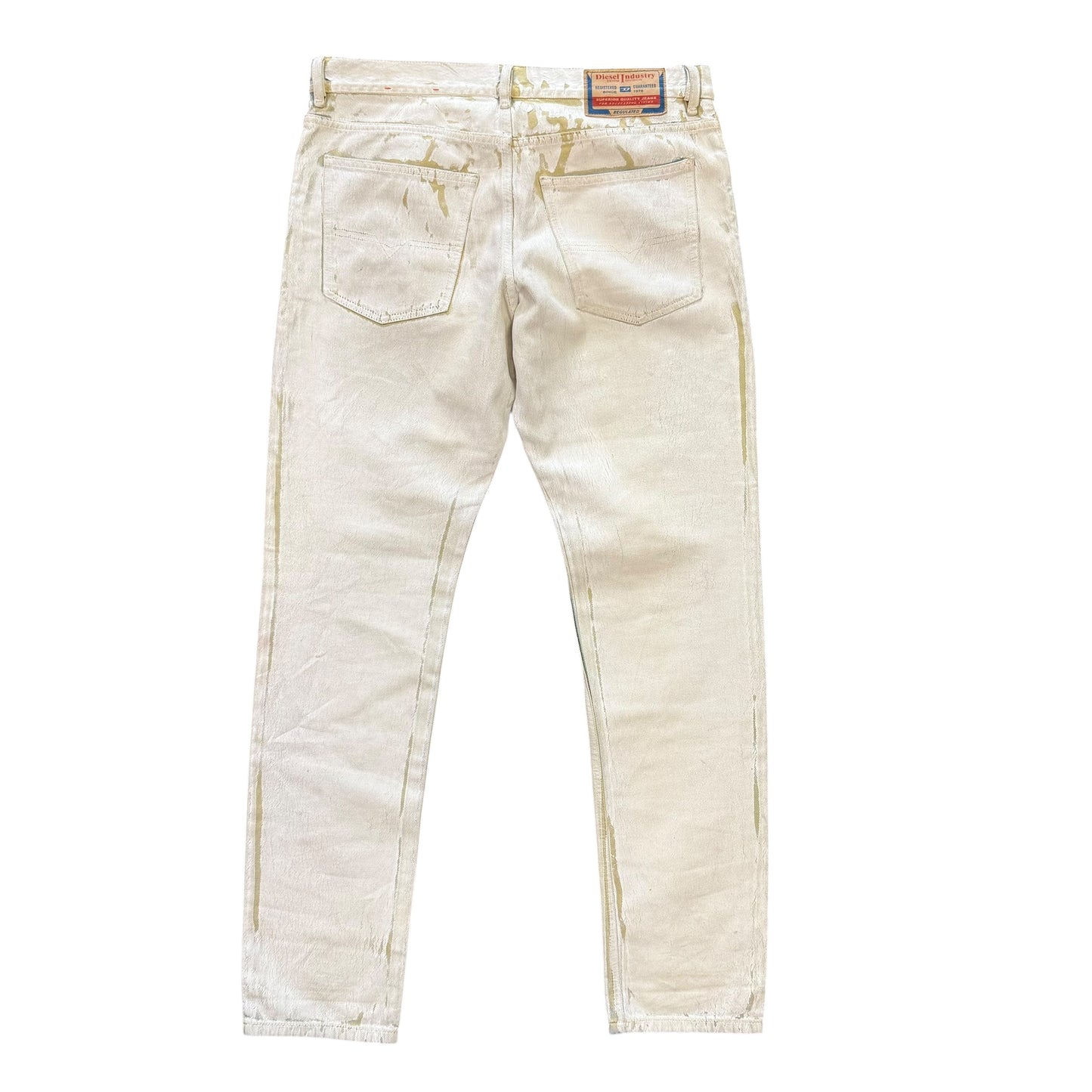 Diesel White Painted Denim