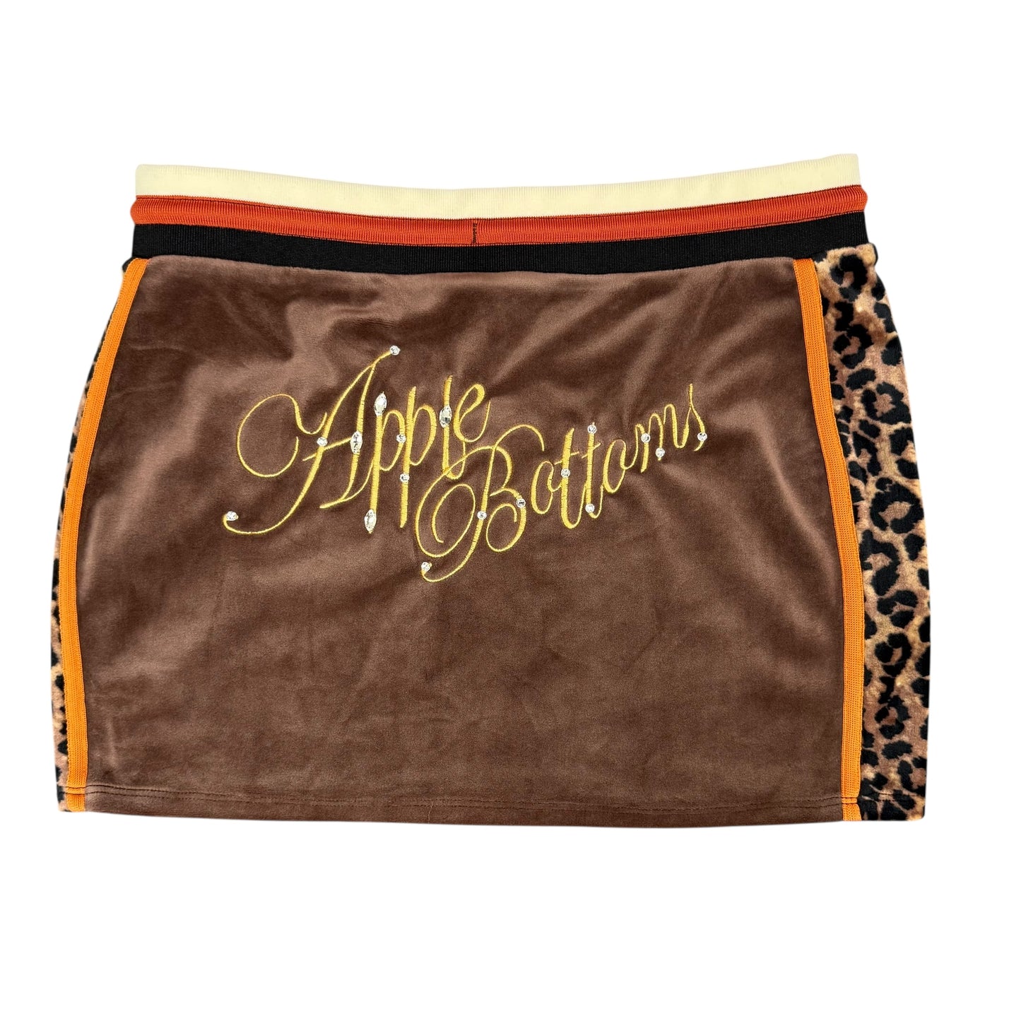 Apple Bottoms Embellished Velour Mini Skirt