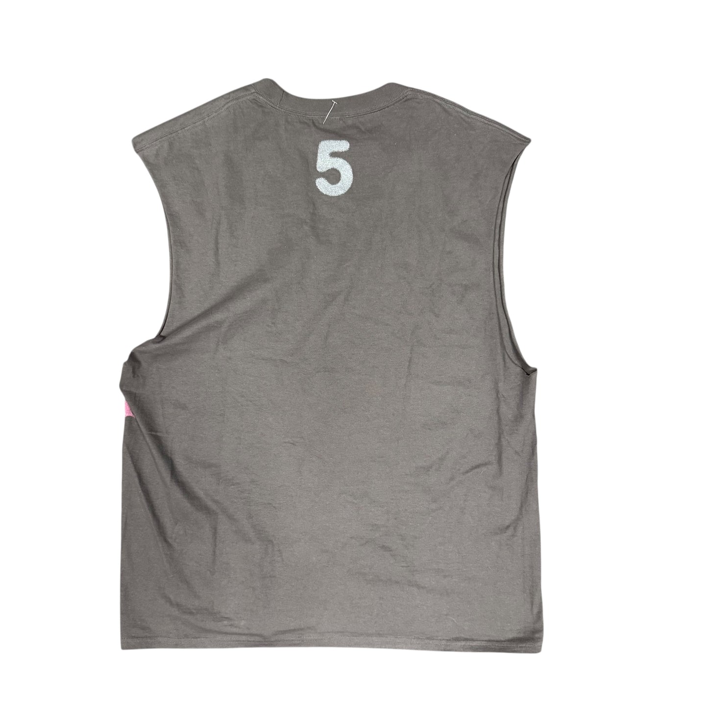 Sp5der Grey/Pink Cutoff Tee