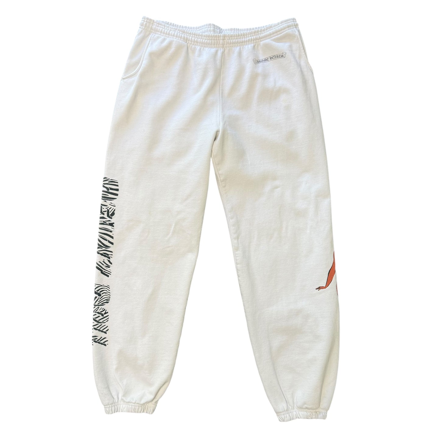 Chrome Hearts Deadly Doll White Sweatpants