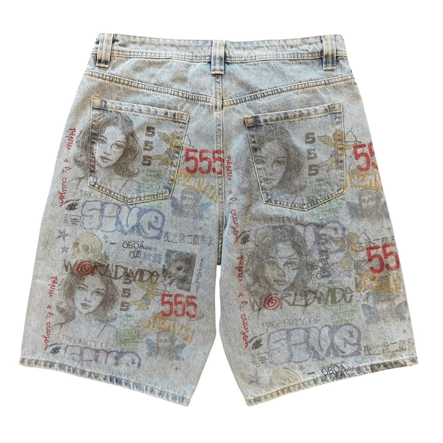5ive.Undergod Sketch Book Denim Shorts