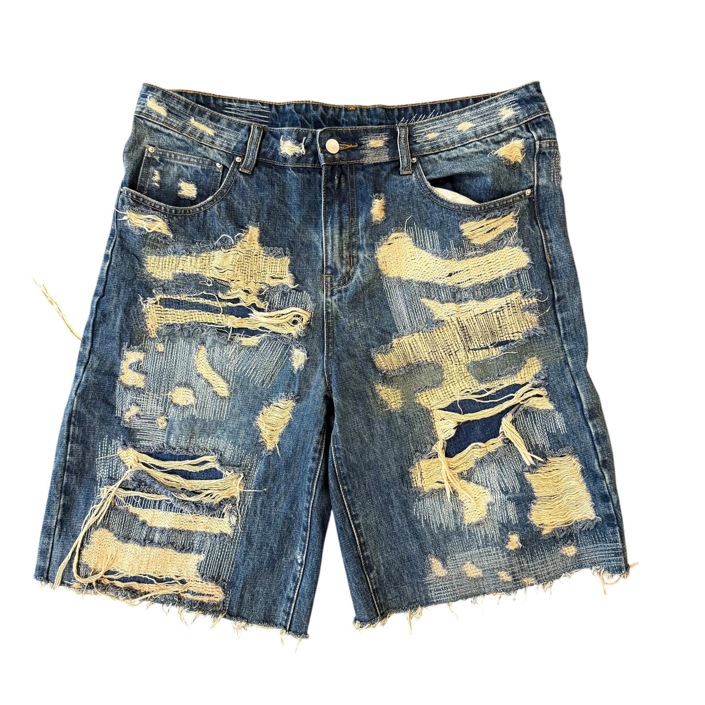 Sample Dark Boro Stitch Shorts