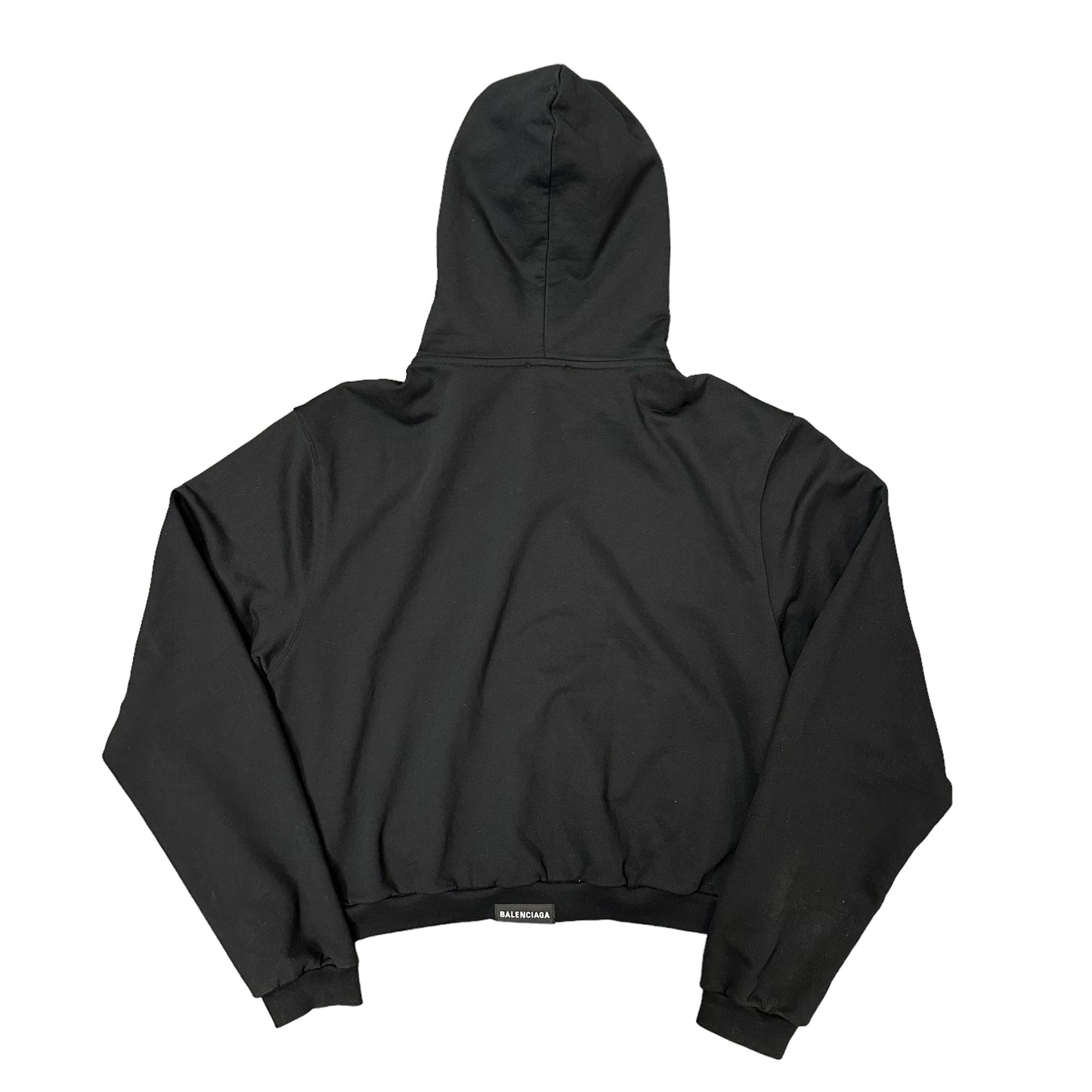 Black Balenciaga No Label Hoodie