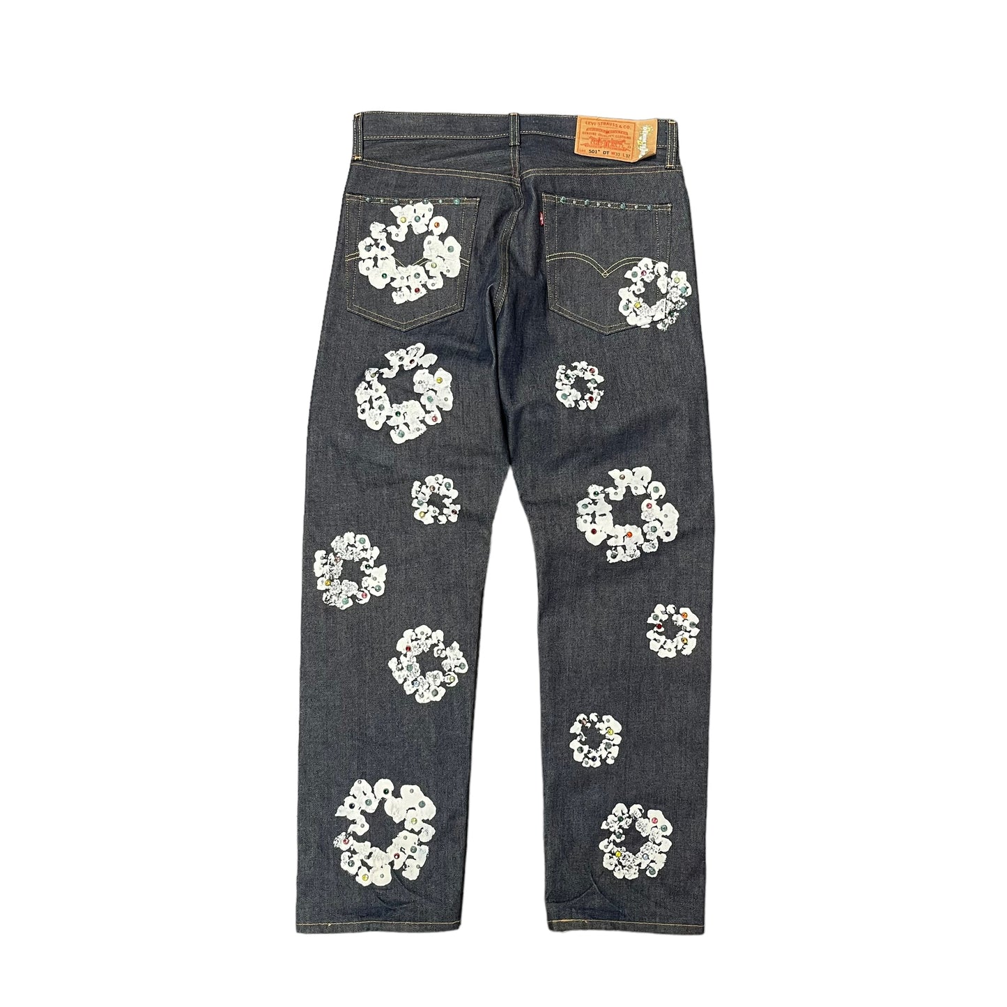 Denim Tears Dark Blue Rhinestone Jeans