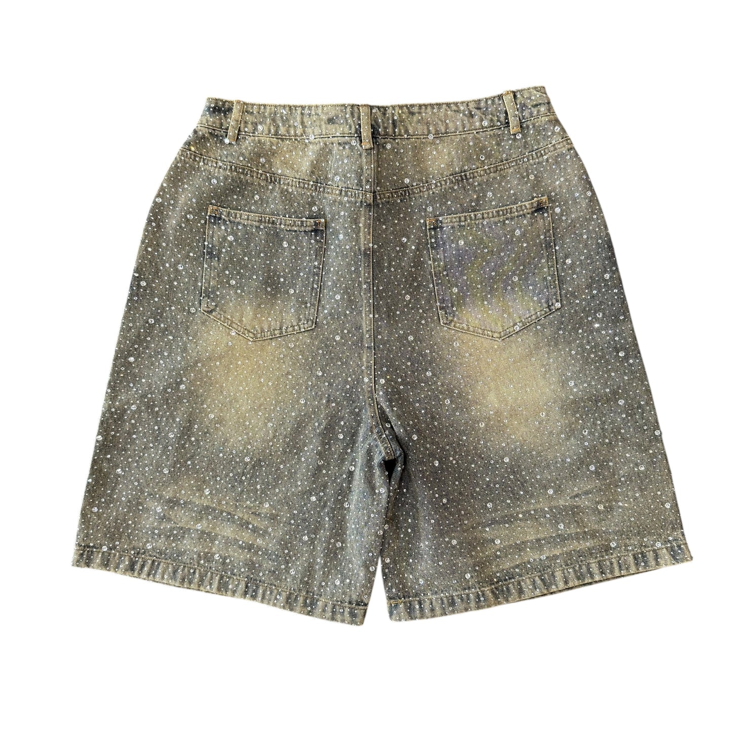 NEW Vale Lives Rhinestone Stonewash Shorts
