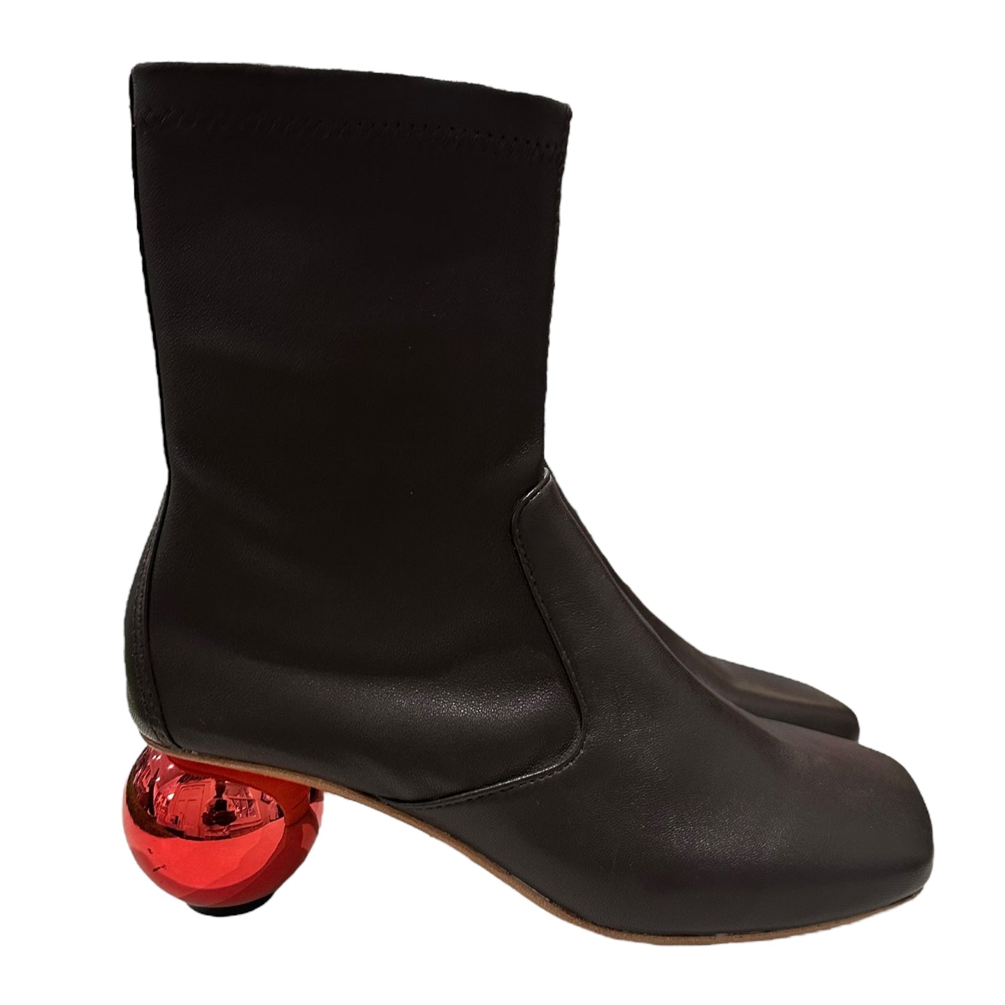Brown Leather Mihara Heels