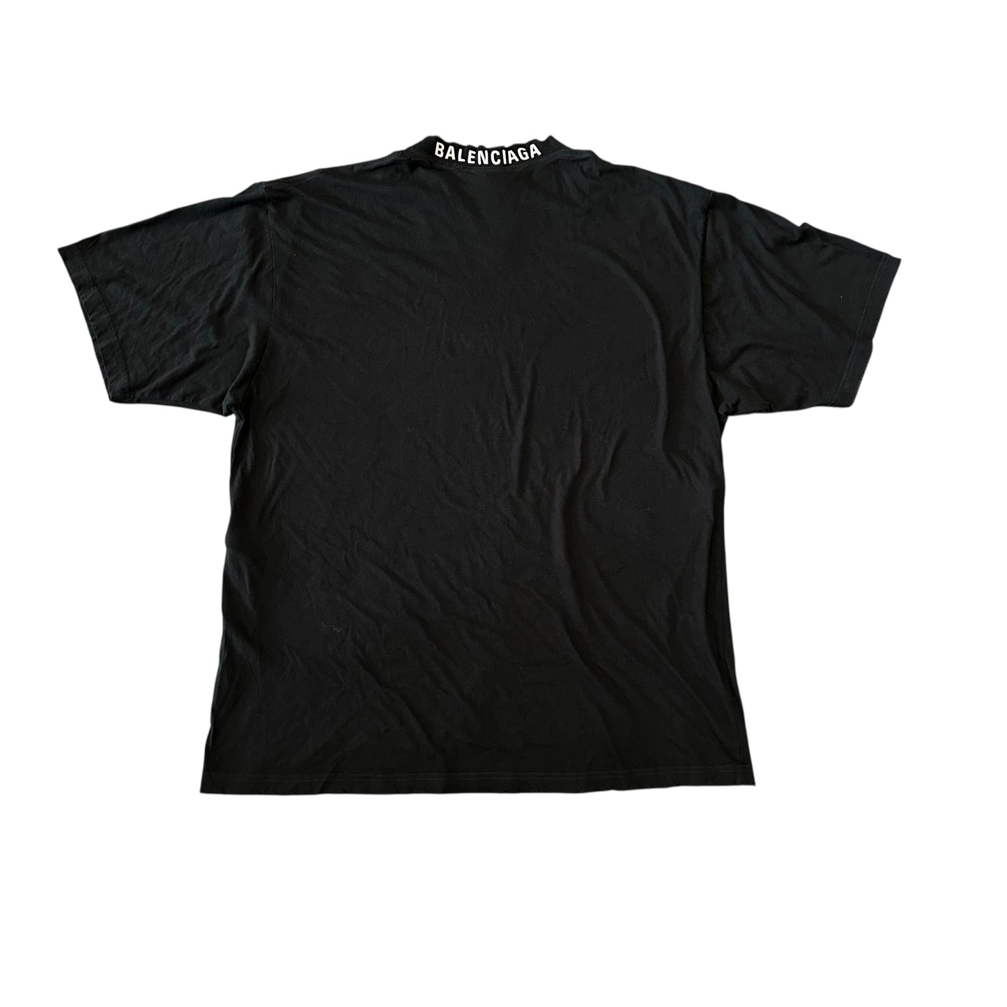 Balenciaga Neck Logo Black Tee