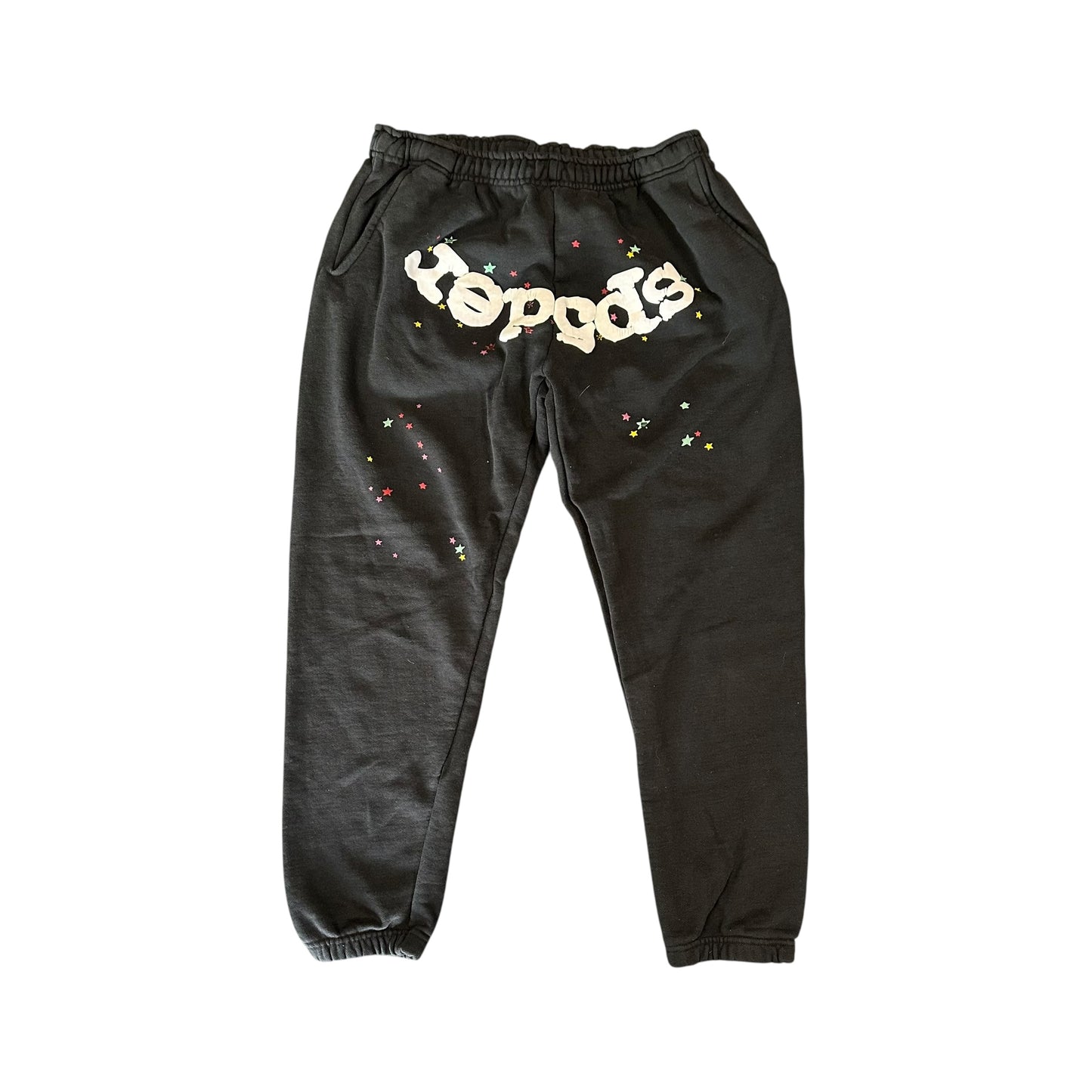 Black Sp5der Sweatpants