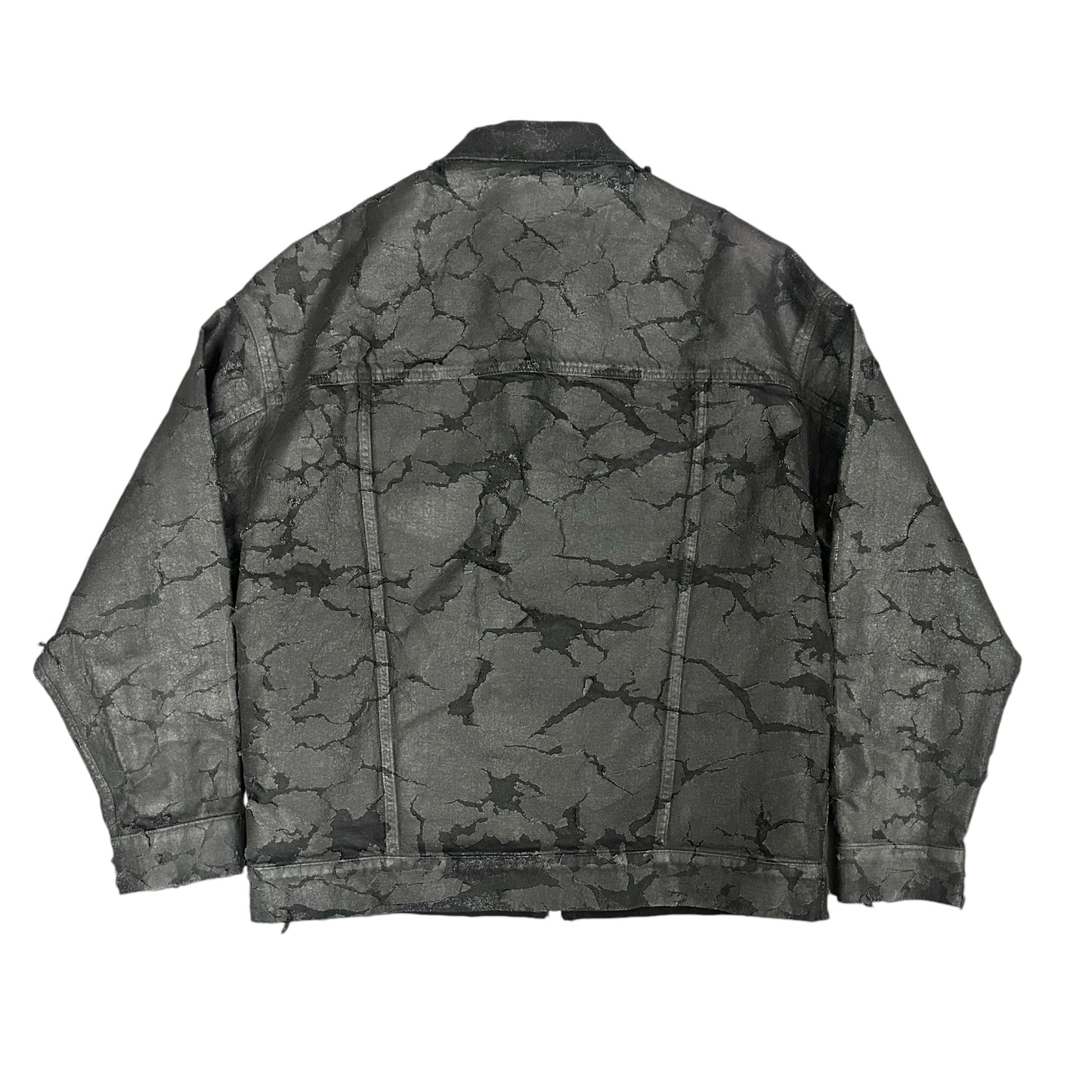 Givenchy 2023 Cracked Wax Denim Jacket