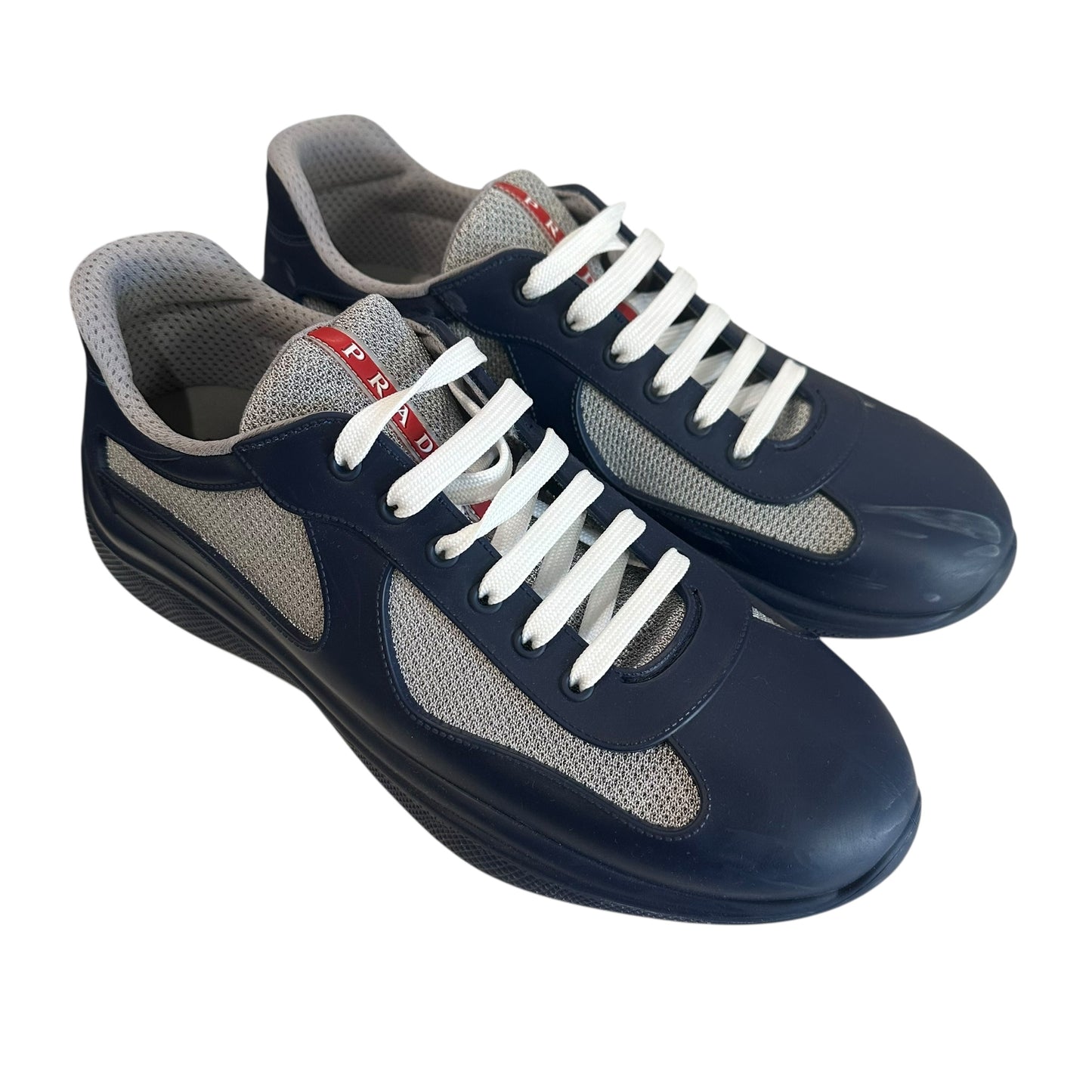 Prada Americas Cup Navy Rubber Sneakers