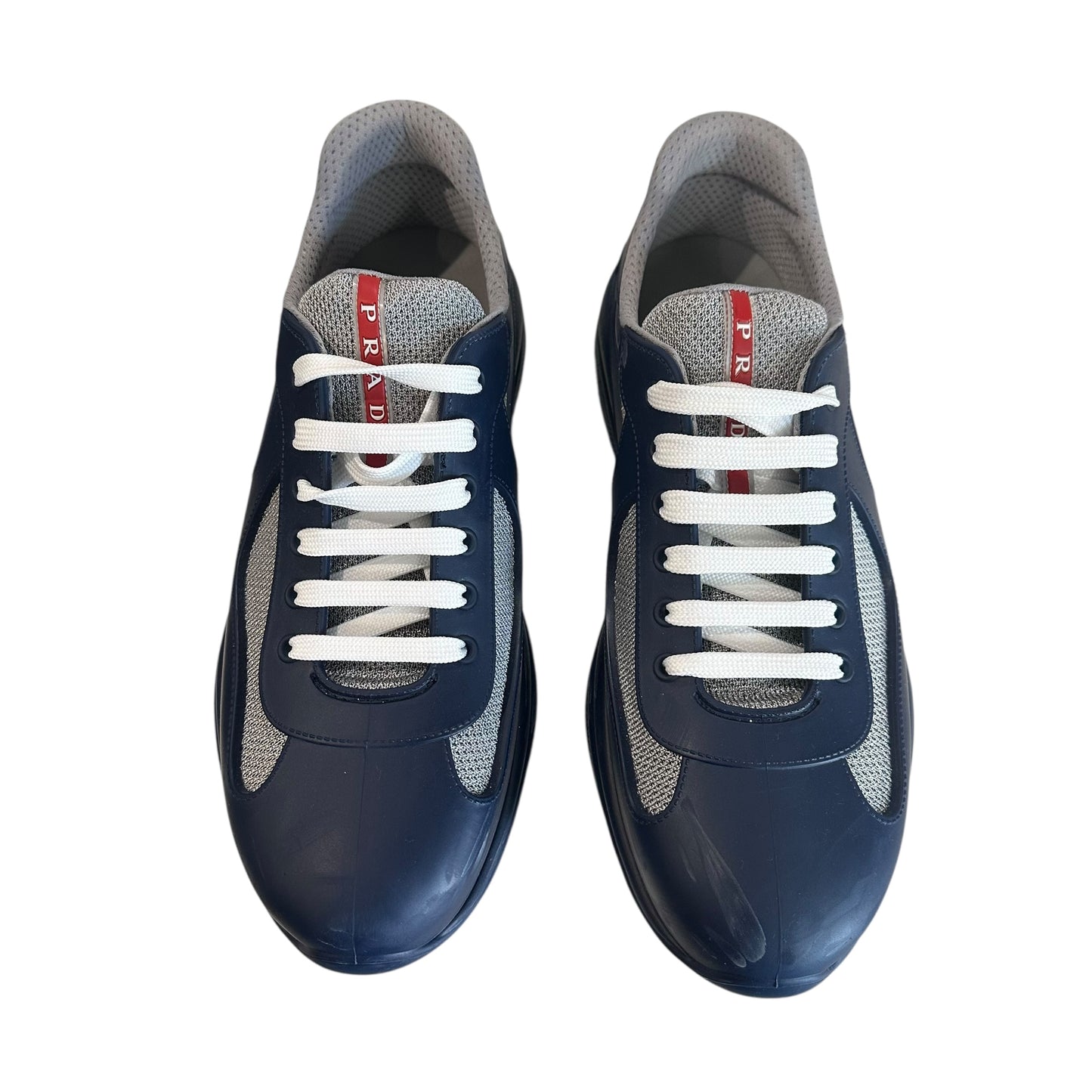 Prada Americas Cup Navy Rubber Sneakers