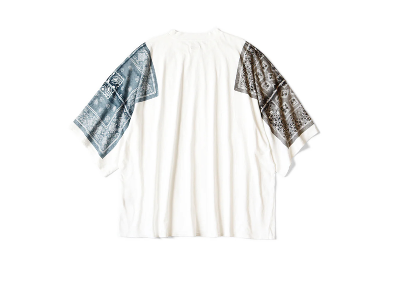 Kapital Bandana Sleeve Tee Blue