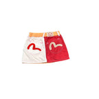 Evisu Red/Ornge Denim Skirt