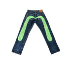 Vintage Evisu Denim Dark Blue/Green Flower