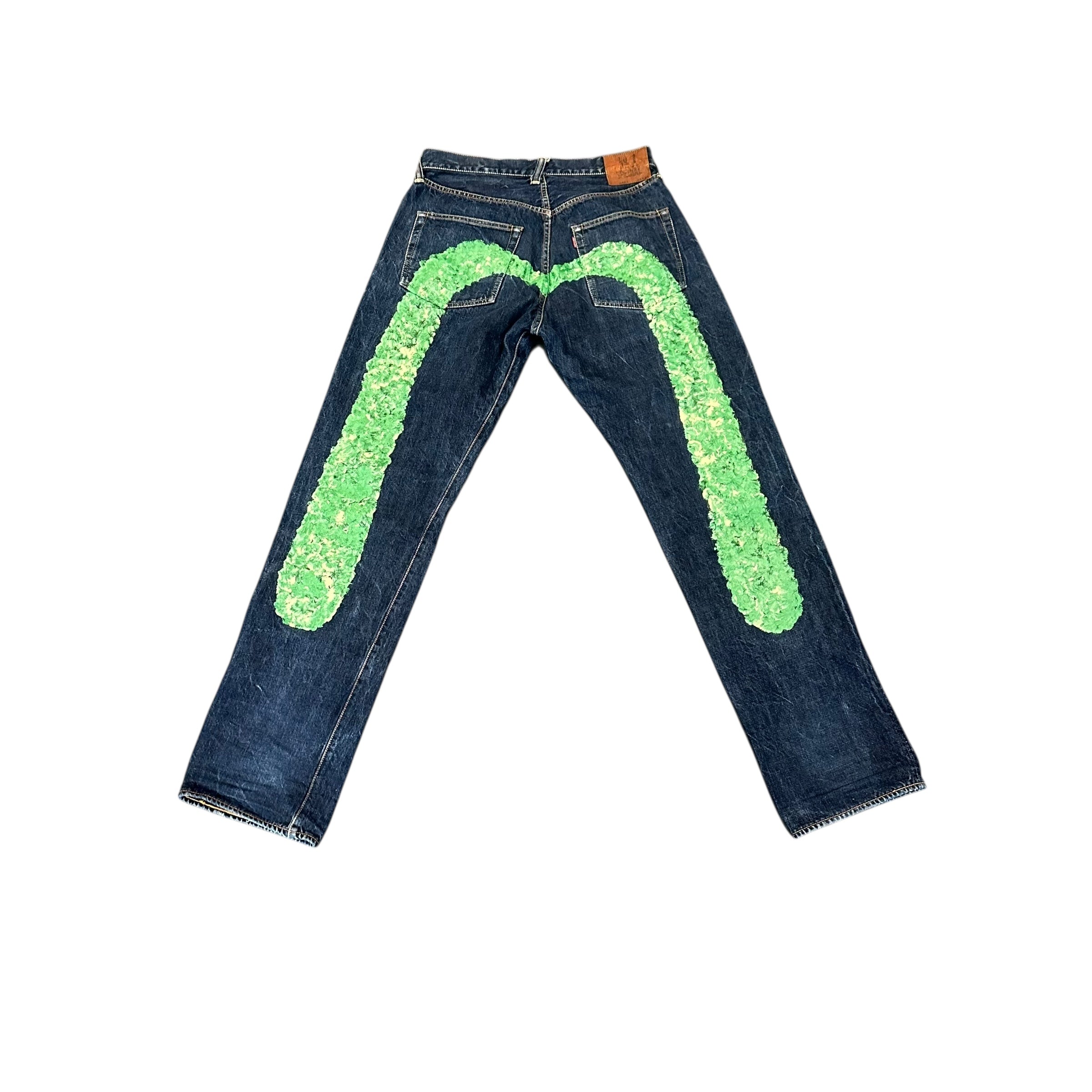 Vintage Evisu Denim Dark Blue/Green Flower