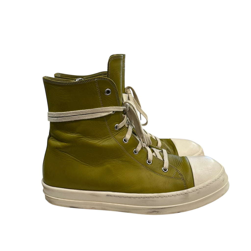 Rick Owens Green Ramone High Sneakers