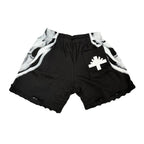 Brand New Vertabrae Skull Storm Distressed Shorts White