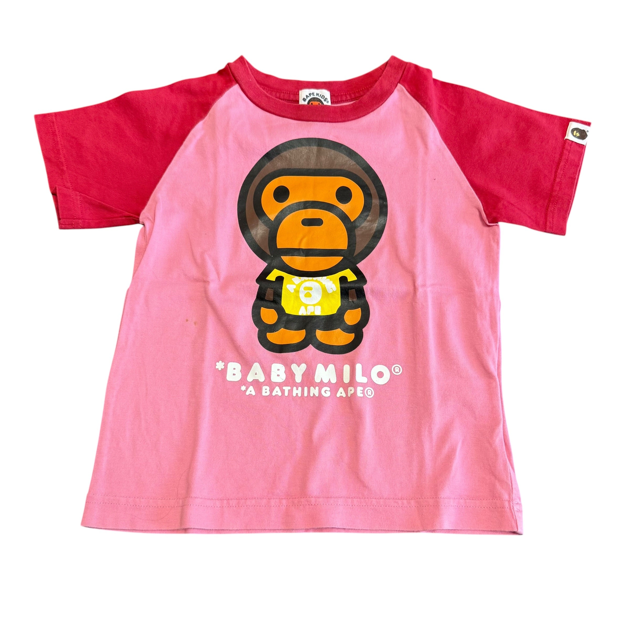 Kids Bape Baby Milo Pink/Red Tee