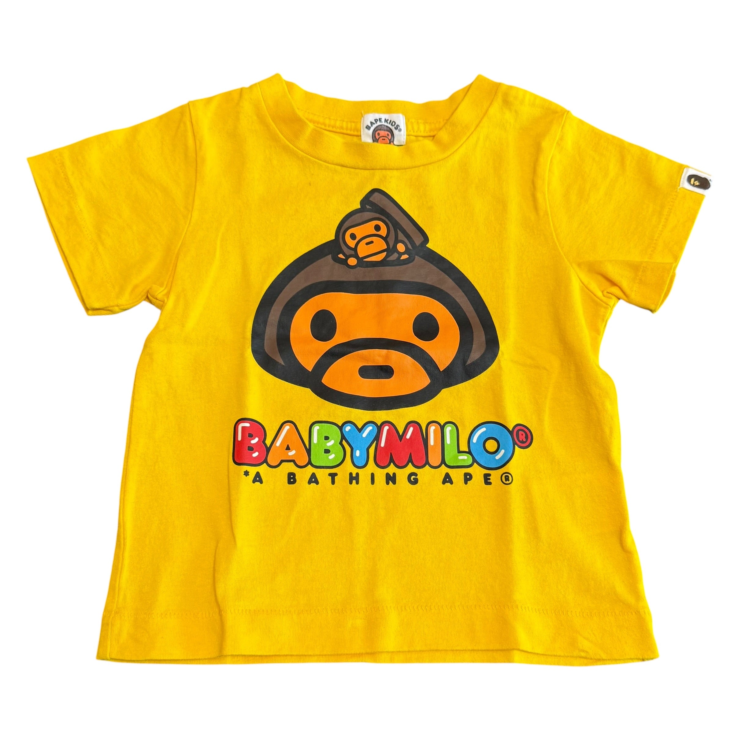 Kids Bape Baby Milo Yellow Bunker Tee