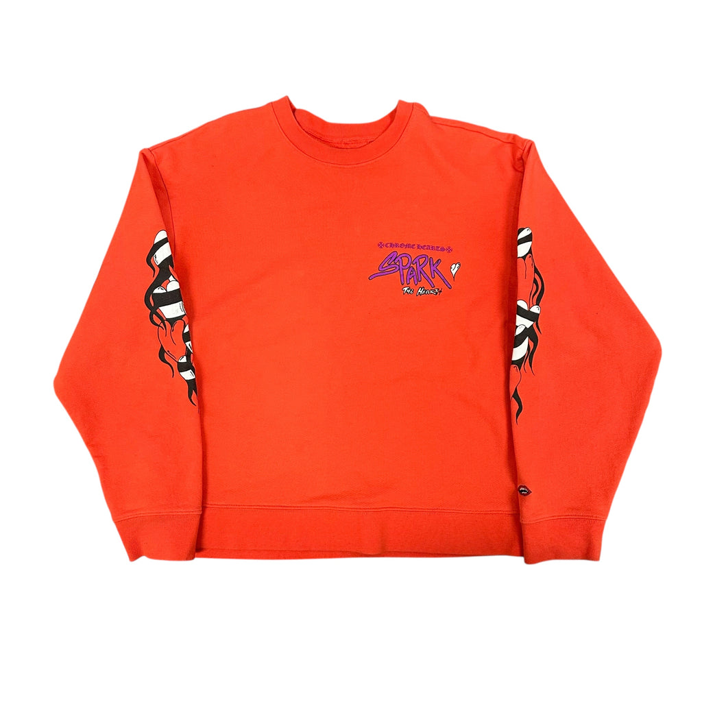 Chrome Hearts Matty Boy Spark Orange Crewneck