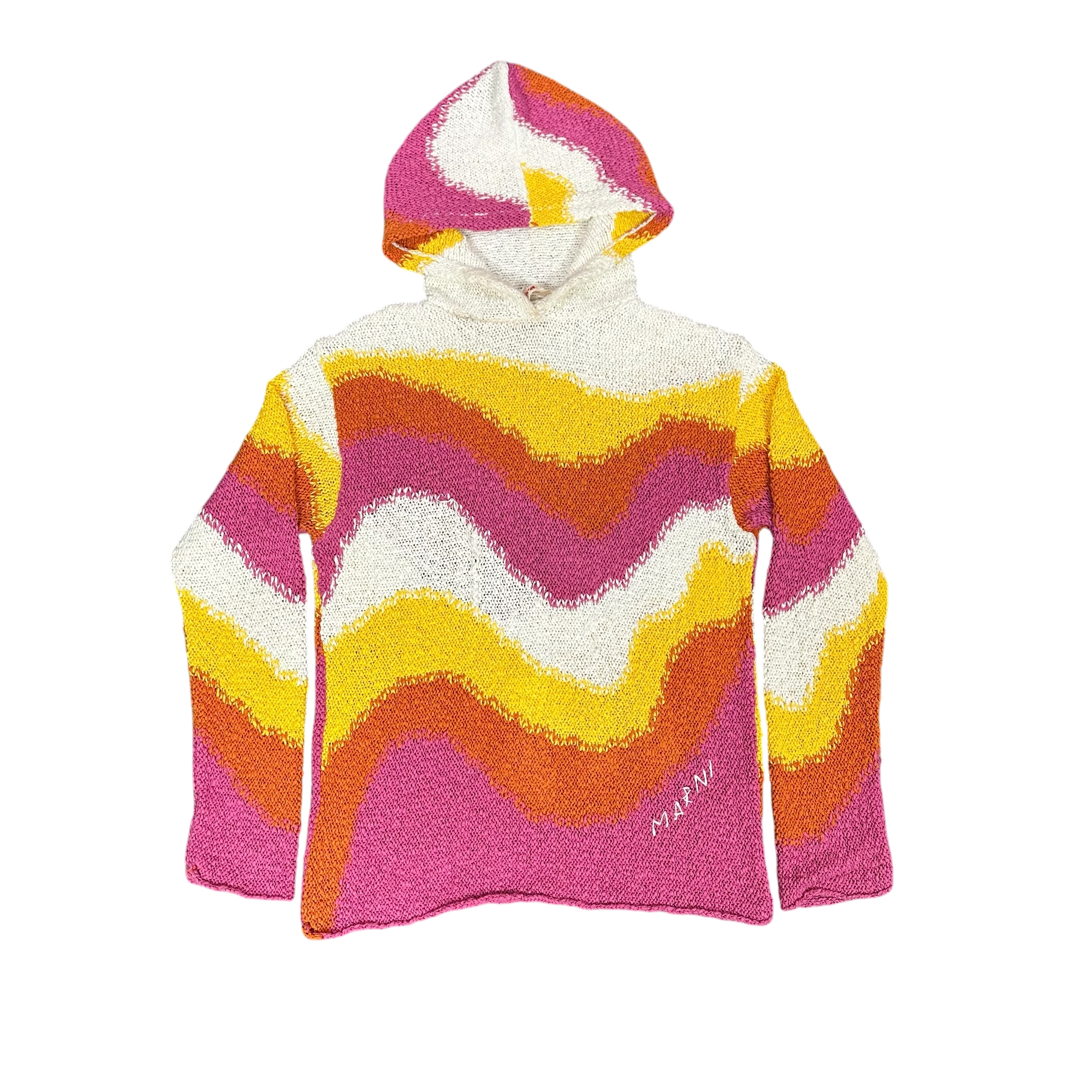 Marni Colorblock Crochet Hoodie