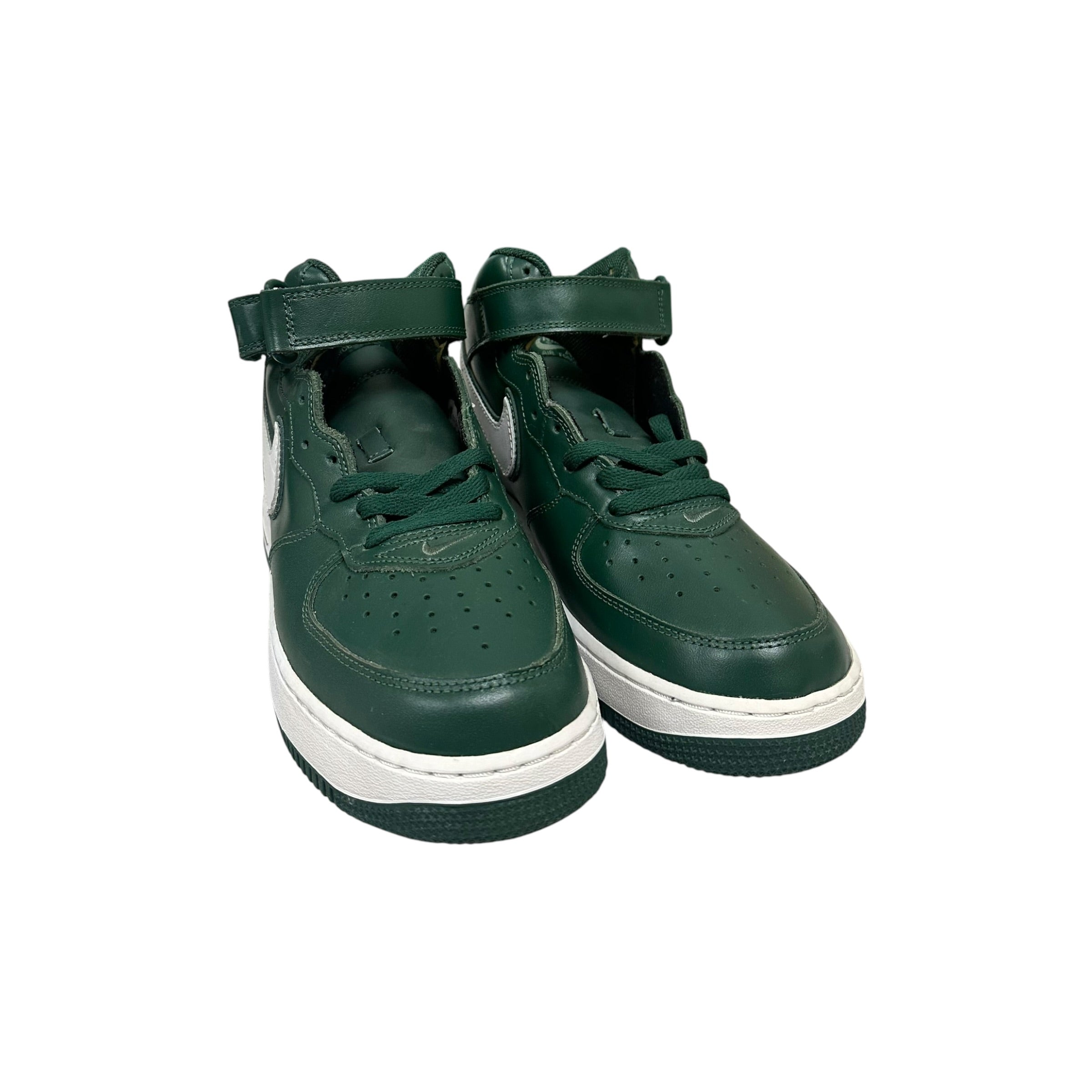 New Nike Air Force 1 Leather Mid Top Forest Green (No Box)