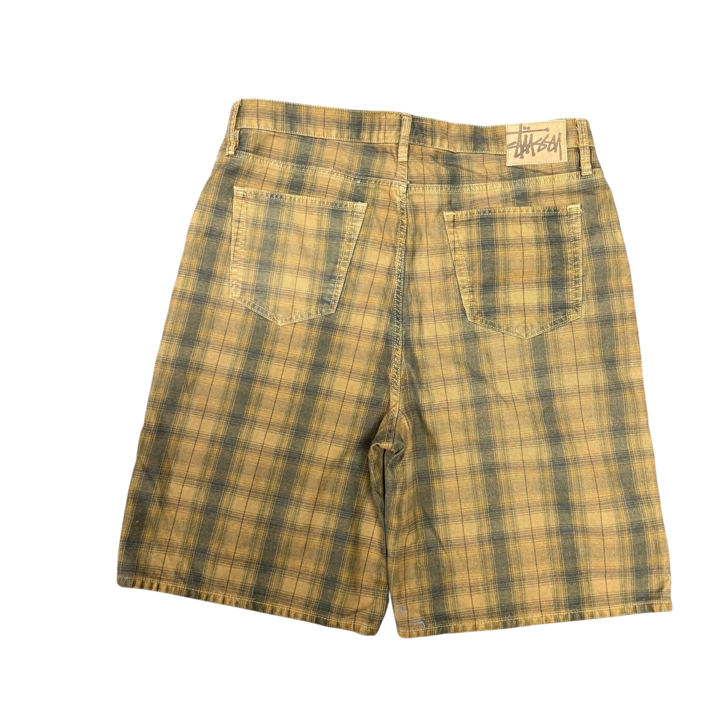 Stussy Plaid Denim Shorts