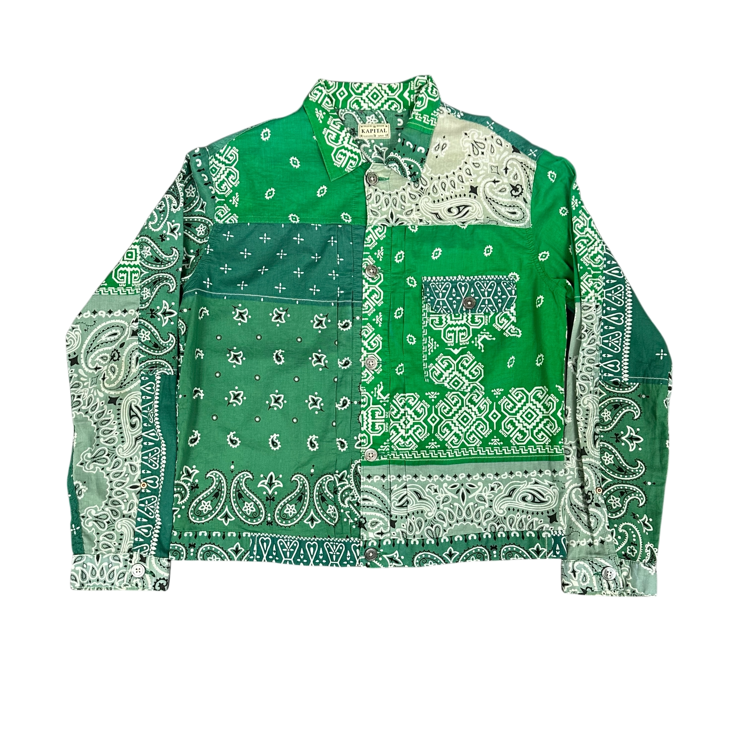 Kapital Green Paisley Button Up
