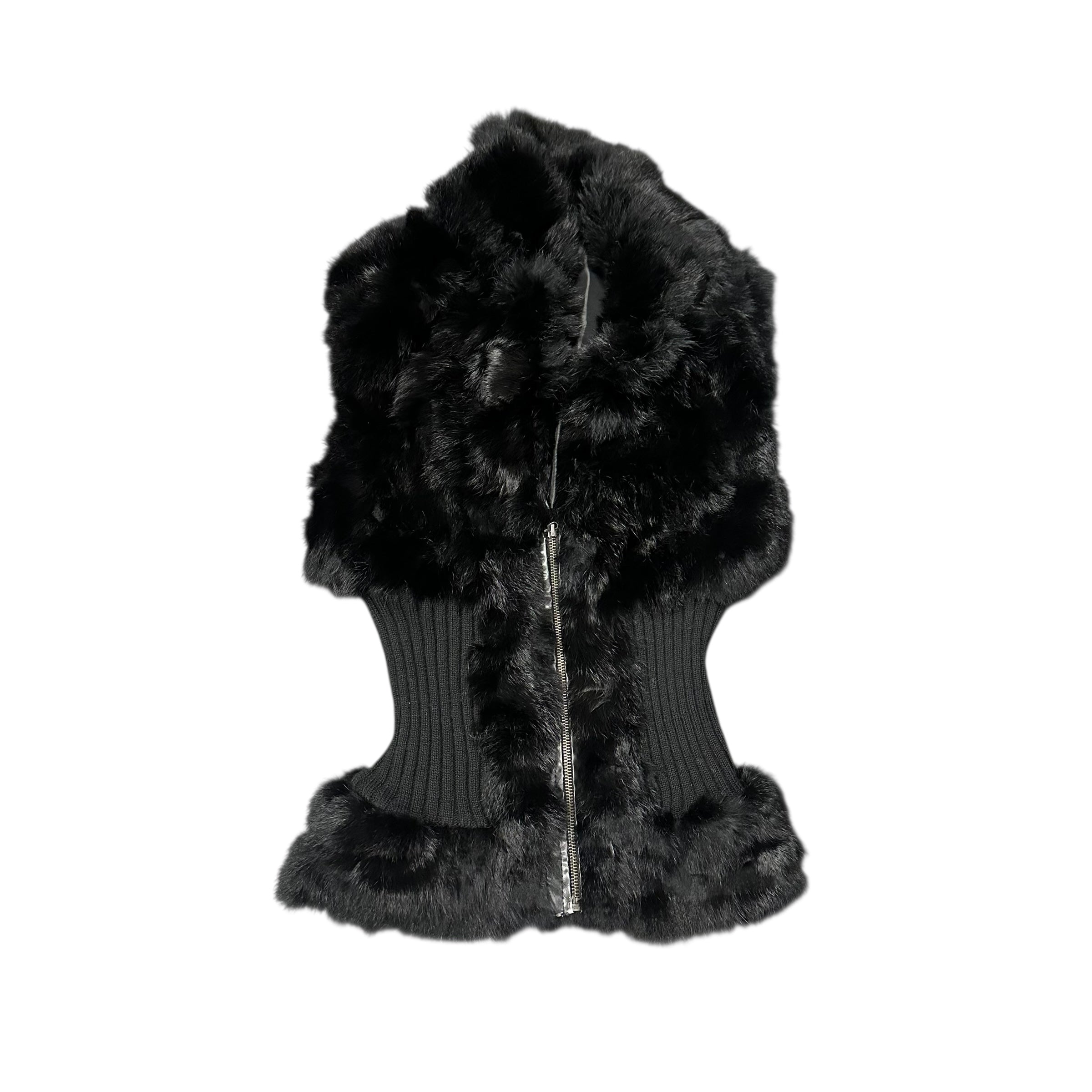 Guess Fur Vest Black FDWMNS