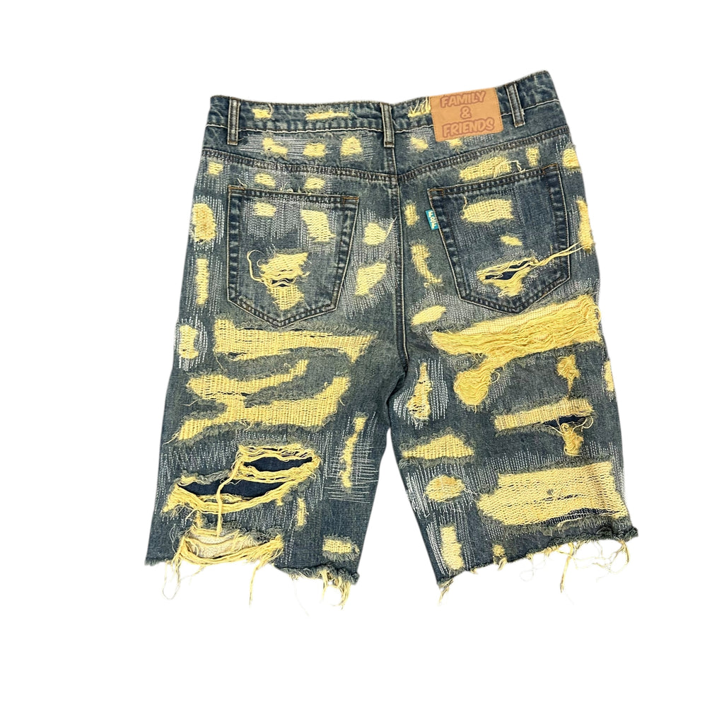 Family & Friends Born Stitch Denim Shorts