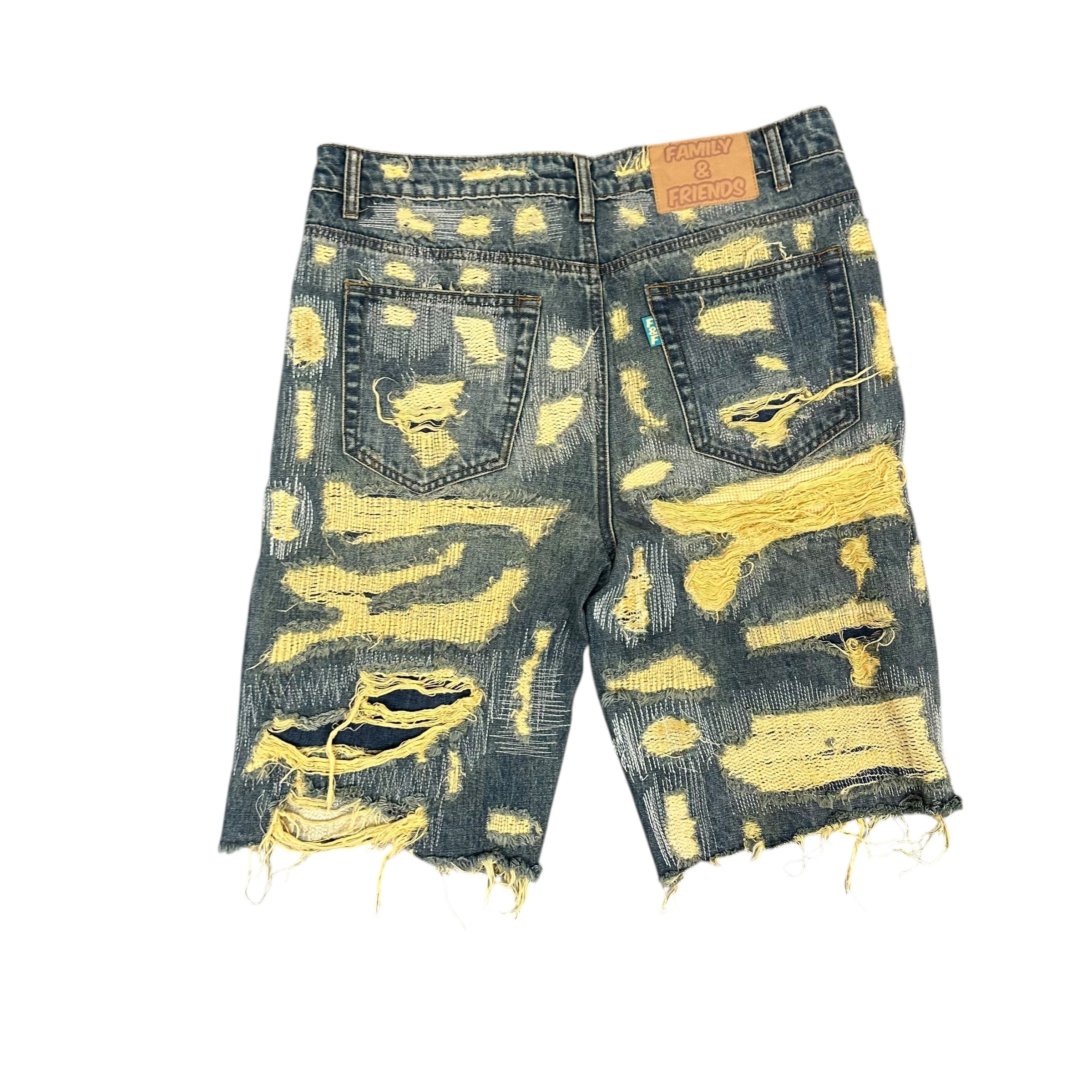 Family & Friends Born Stitch Denim Shorts