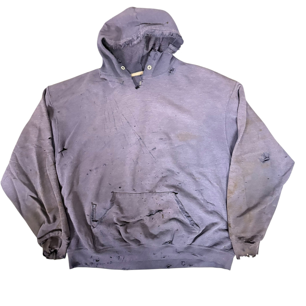 Vintage Distressed Blue Hoodie
