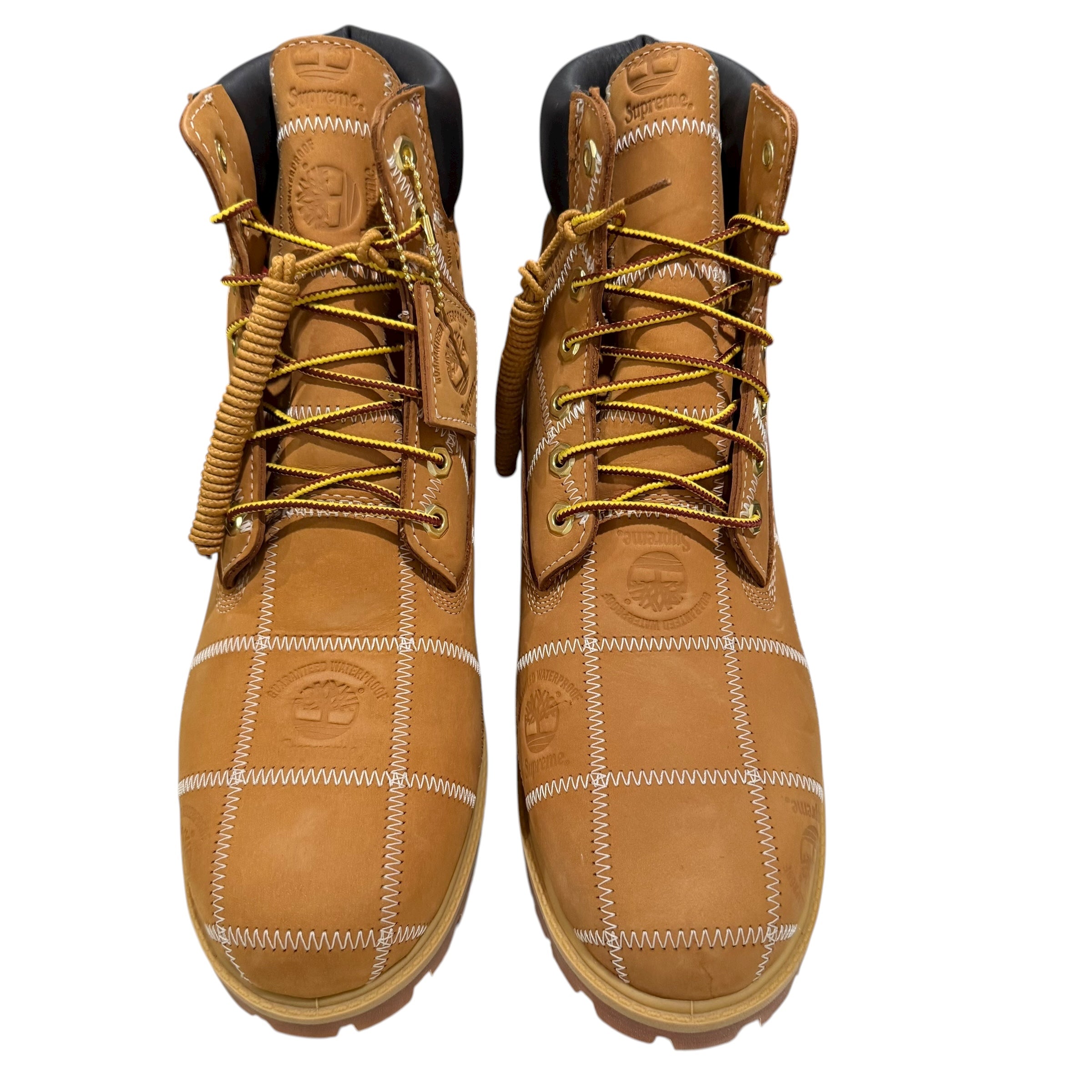 NEW Supreme x Timberland Patch Boots Wheat